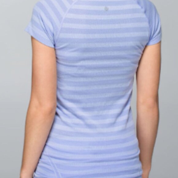 (6084) 🍋 LULULEMON RUN: Swiftly Tech Short Sleeve Crew Sz 6 **LOVED *STRIPE - Picture 2 of 9